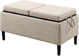 Convenience Concepts Designs4Comfort Magnolia Storage Ottoman with Rever...