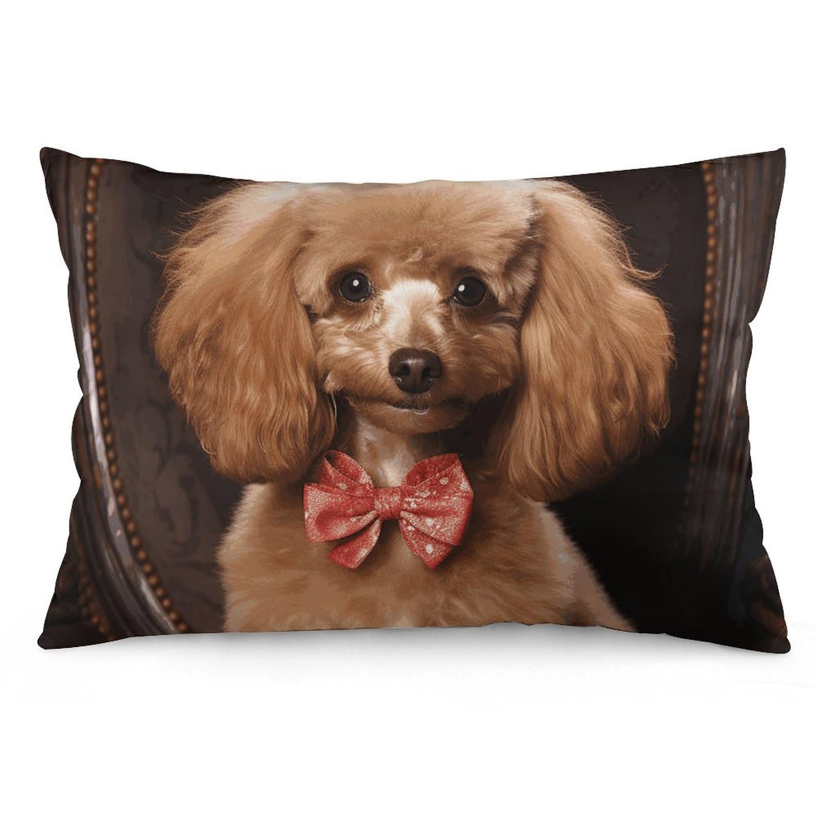 FodPand Decorative Throw Pillow Covers 12x20 Short Plush Poodle Body Pillowcase Cushion Cases with Invisible Zipper Rectangle Lumbar Pillow Shells for Sofa Couch Chair Bed Home Decor