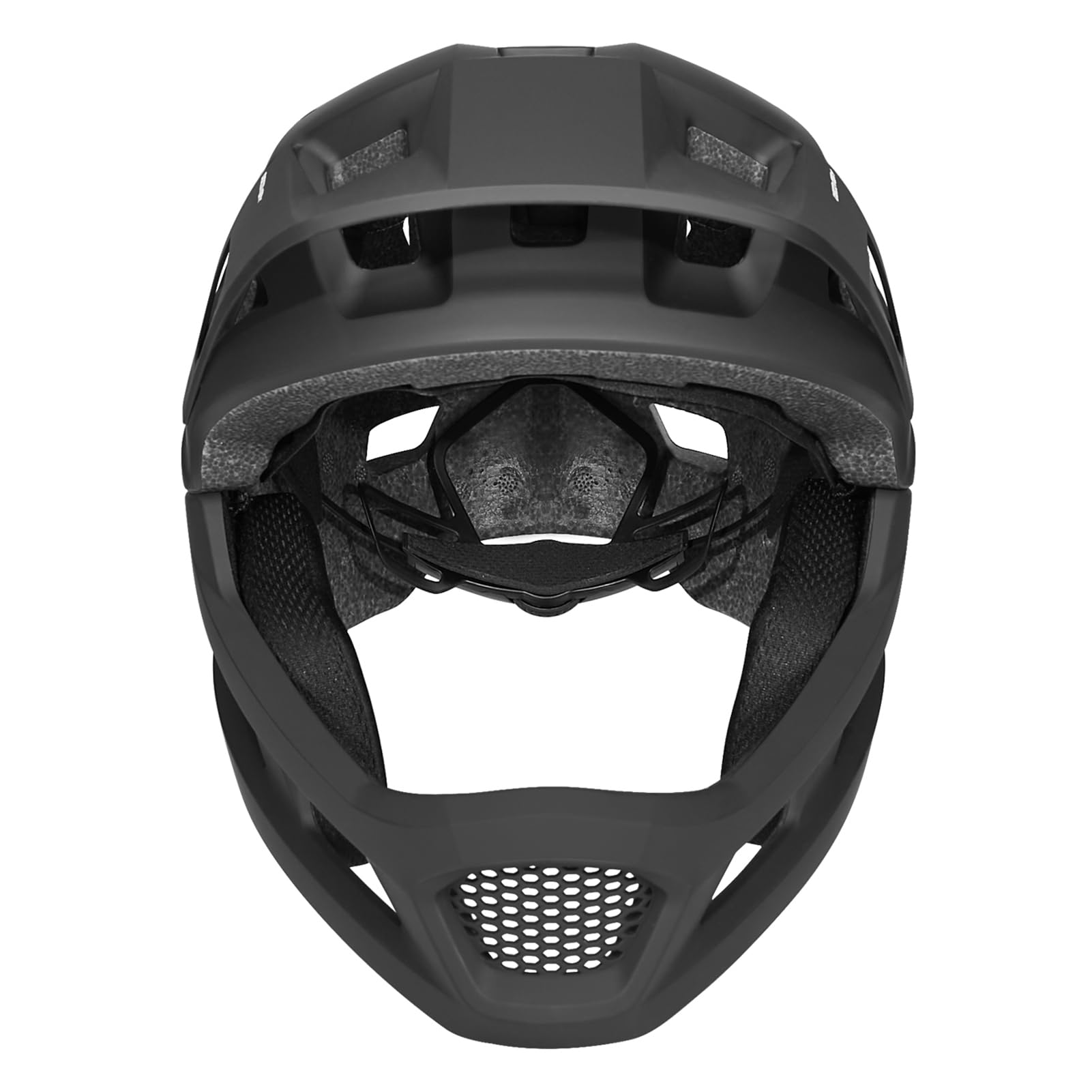 Casque de VTT BMX, Casque de Motocross Amovible, Casque de VTT intégral avec Rembourrage et Sangles AG+ Silver ION