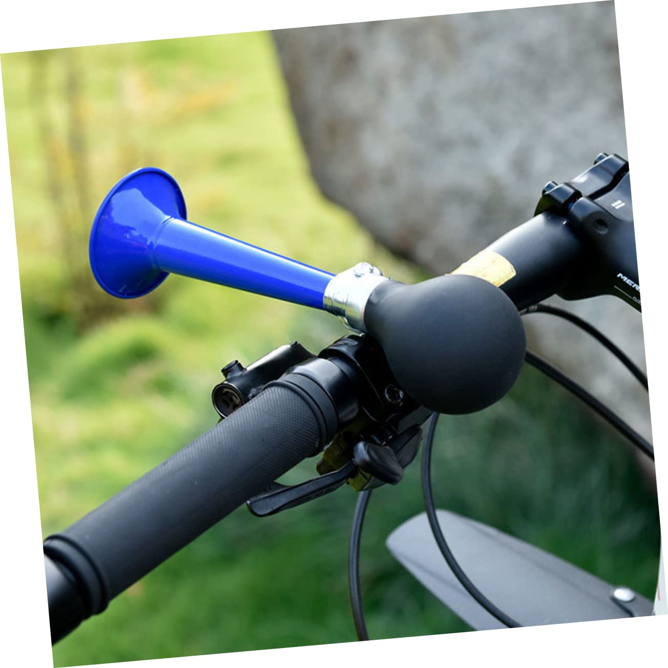 BESPORTBLE Campana De Trompeta Compresor De Aire Portabicicletas Timbre De La Puerta Sirena Azul Campana para Ciclismo Repicar Titular De Teléfono Ciclo De Polivinilo