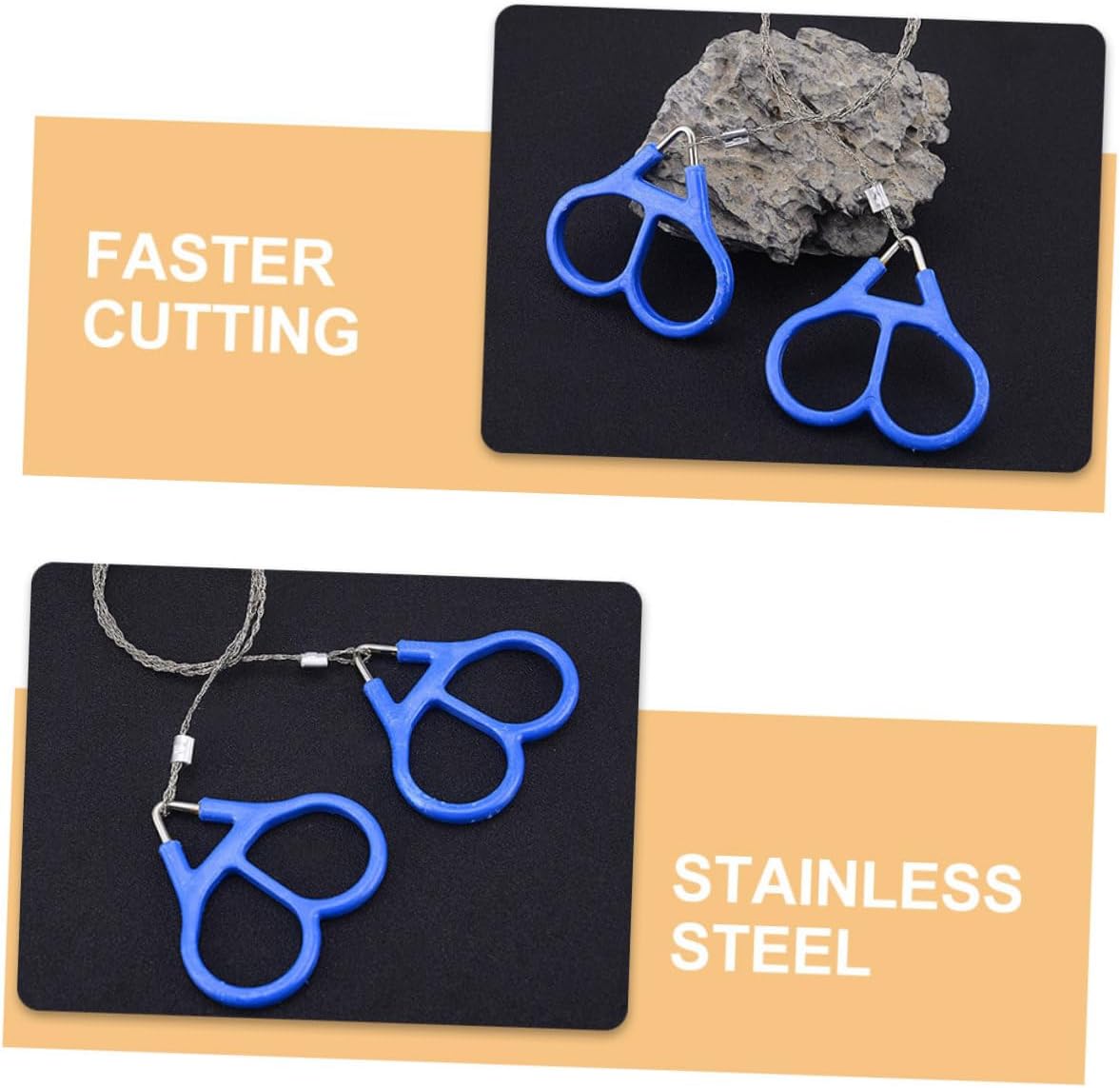 Yardwe 4pcs Wire Saw for Camping Portable Emergency Pocket Saws for Outdoor Survival Lightweight and Compact Design for Campers and Explorers