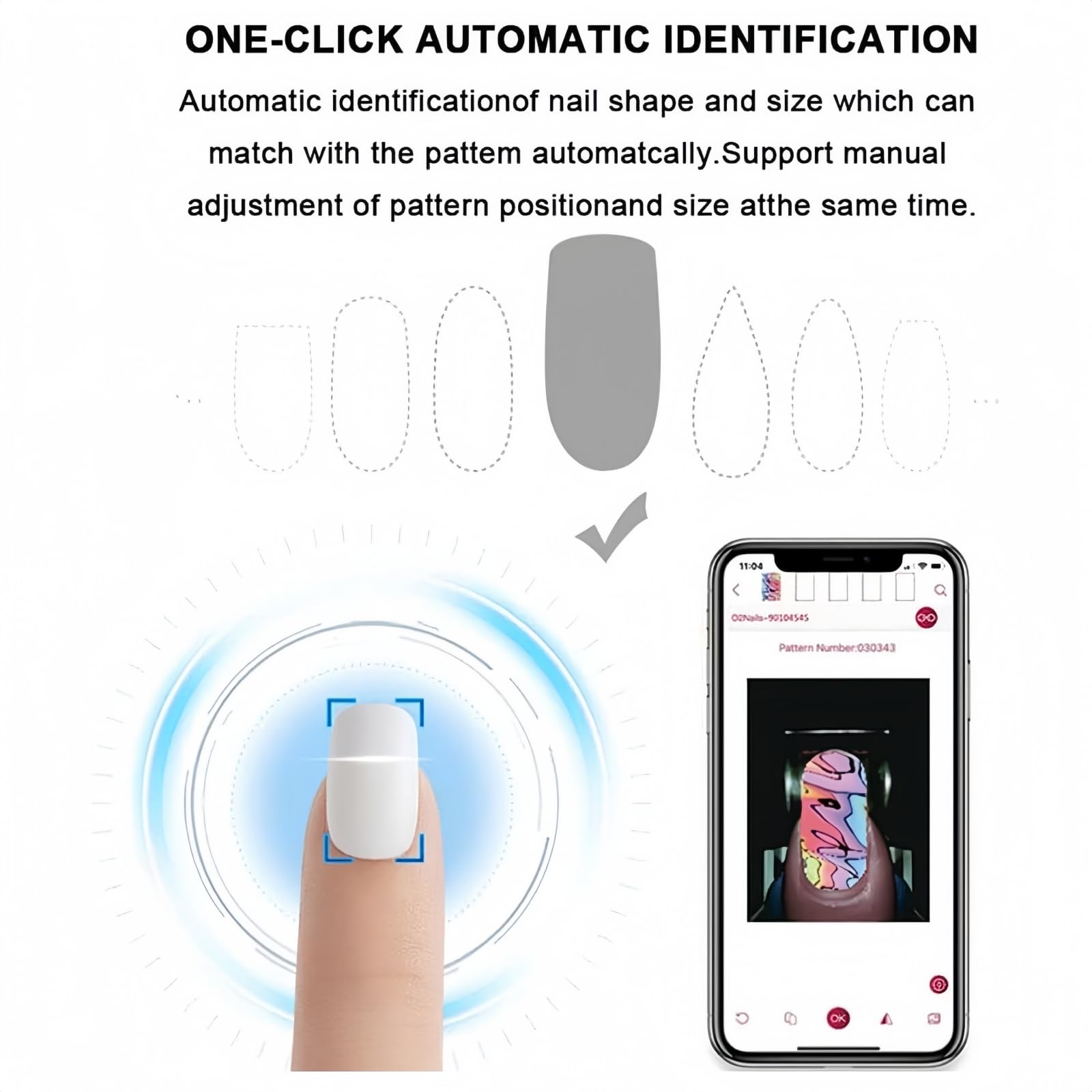 Stampante Digitale 3D Intelligente per Nail Art, Macchina Professionale Portatile per La Stampa di Nail Art con Custodia in Metallo, Stampa Rapida in 30 Secondi, Stampante Mobile per Unghie per