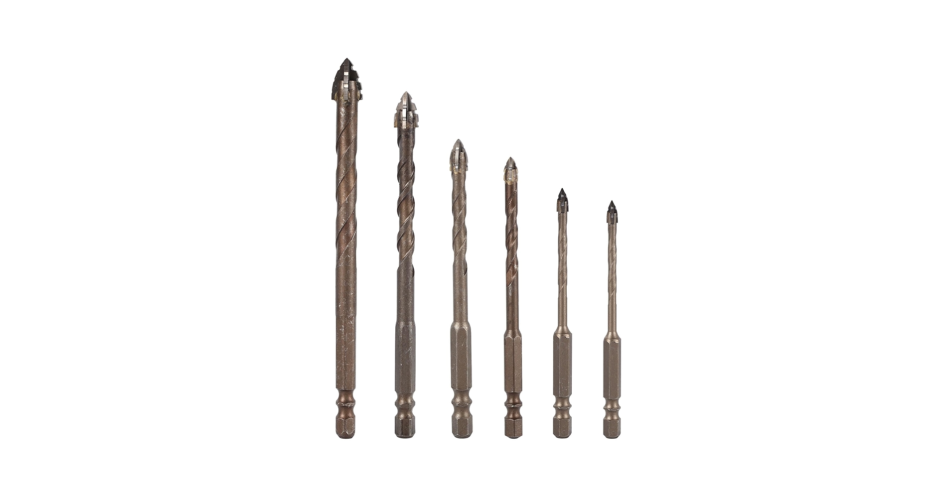 Woyuosn High-strength Eccentric Twist Drill Bit New Four-Flute Sawtooth Eccentric Drill Bit, Cozy Hoome Efficient Drill Bits 6mm/8mm/10mm/12mm Serrated Drill Bit Set