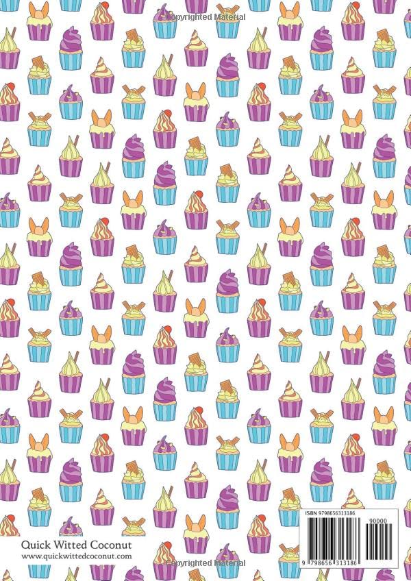 Cupcakes Notebook - Lined Pages - A4 - Premium: (White Edition) Fun notebook 192 lined pages (A4 / 8.27x11.69 inches / 21x29.7cm) - Image 2