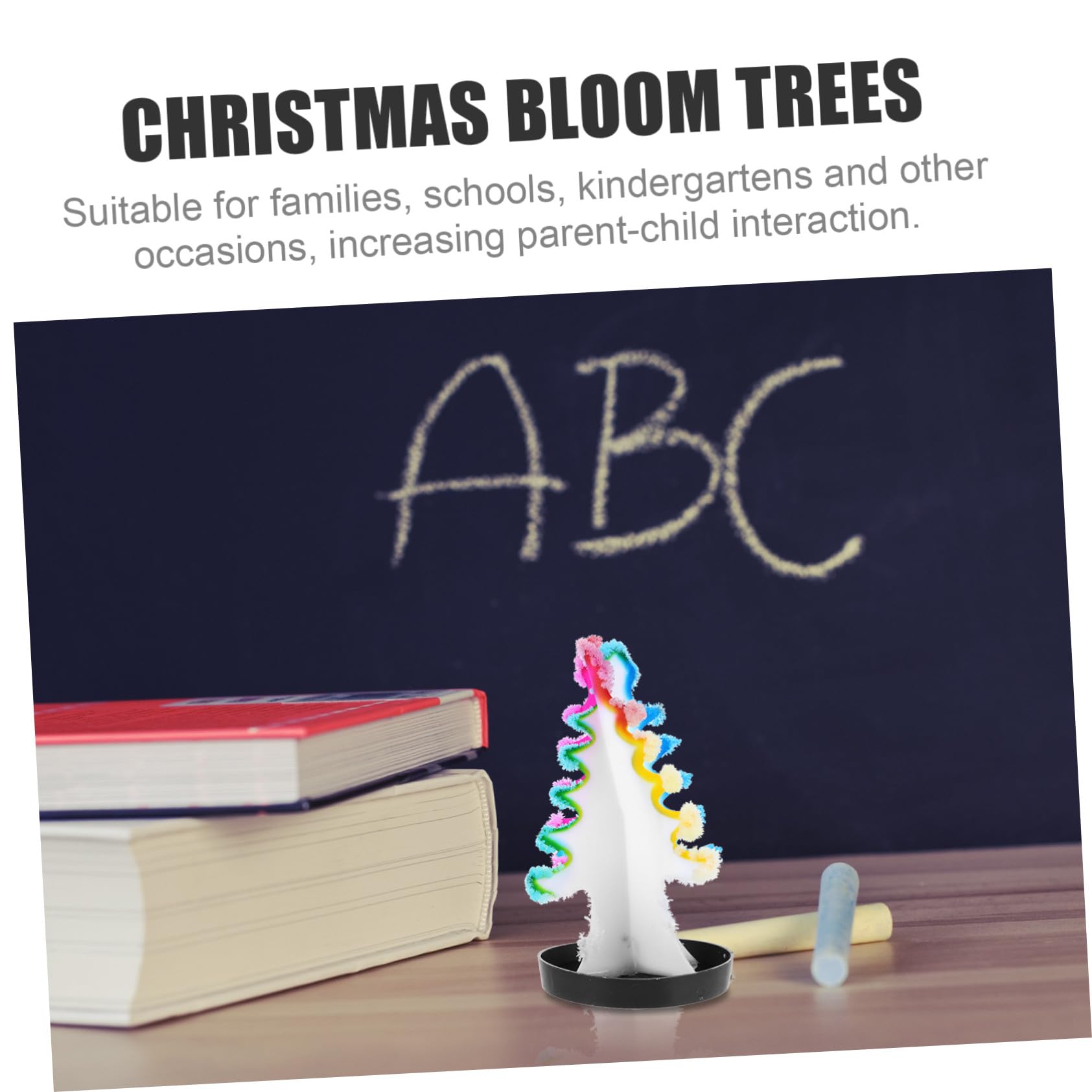 Toyvian 12pezzi Albero di Natale Fai da Te in Fiore Decorazione per Scrivania Esperimento Scientifico Educativo di Alberi di Natale DIY Attività Creativa per Ragazzo Ragazza Ragazza