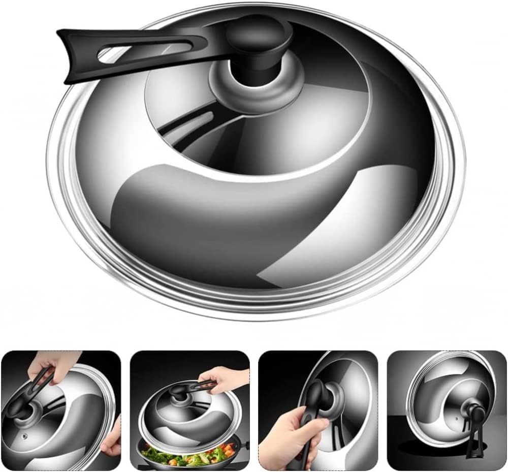 Coperchio Universale in Acciaio Inox Coperchio per Padella con Manico Lungo Coperchio per Padella Coperchi per pentole Coperchio per Cottura a Cupola Coperchi p
