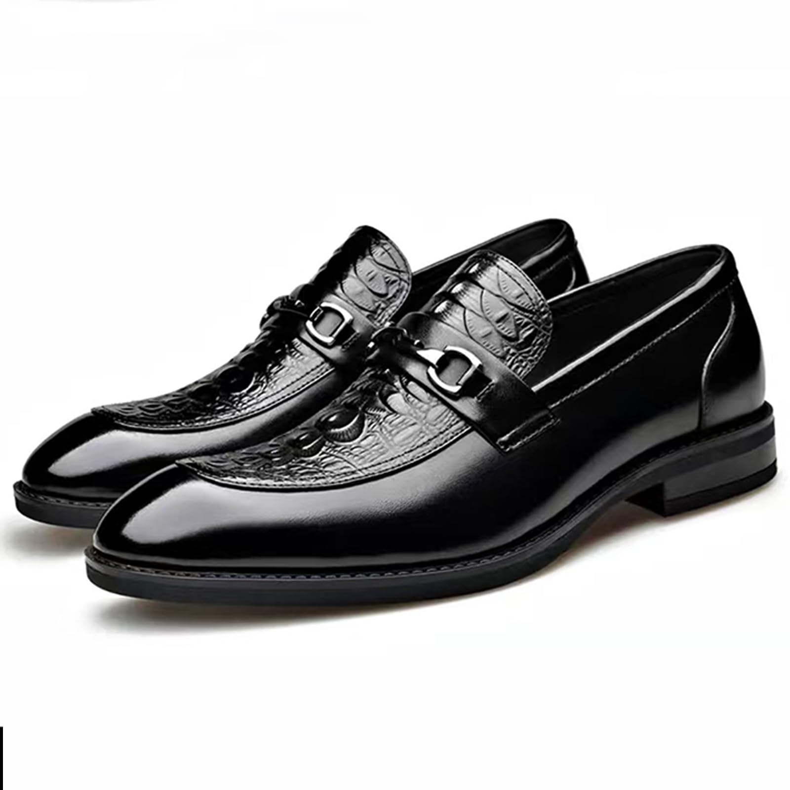 Scarpe Mocassini da Uomo in Pelle | Classici, senza lacci, a Punta, Leggeri, Antiscivolo, Ballo di fine Anno, Formali, sposa