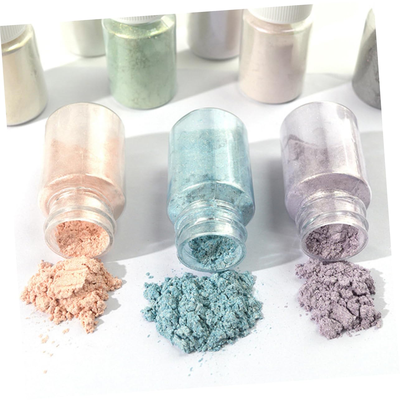 SEWACC 18piezas De Mica Para Epóxica Colorantes Cosméticos y Manualidades Set De Pigmentos Brillantes Jabones Maquillaje y