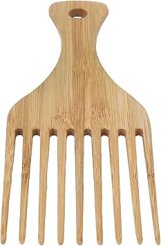Hair Pick Comb,wooden Afro Pick Hair Comb,Hair Detangle Styling Comb with Wide Teeth for Wig Braid,Hair Styling Tool for Women Men