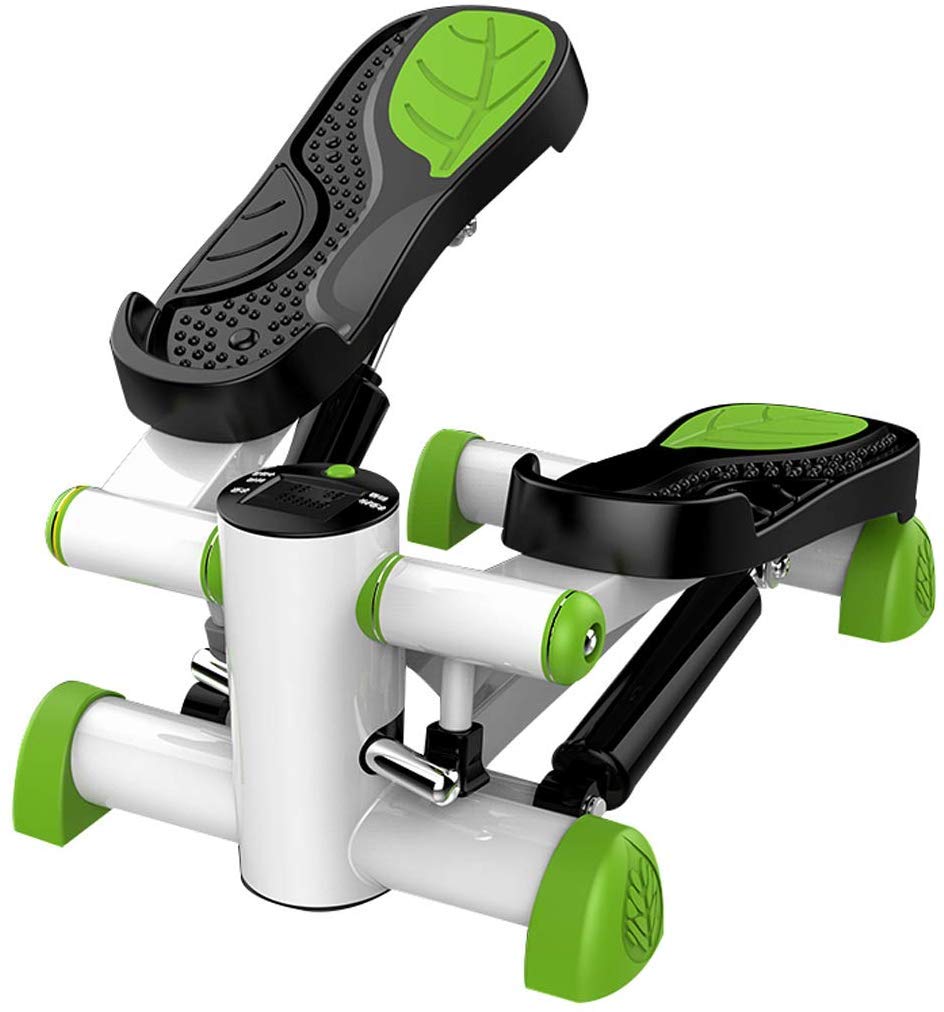 Accueil mini stepper MU vert avec équipement fitness hydraulique et silencieux