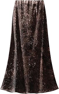 Falda midi fluida para mujer, elegante falda larga de ante para uso diario y vacaciones, versátil, elástica, cómoda, suave, de color puro, faldas de costura