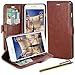 iPhone 6 Plus Case, LK [Kickstand Feature] iPhone 6 Plus 5.5inch Wallet PU Leather Case Flip Cover Case Built-in Card Slots & Stand + Free Screen Protector & Stylus Pen (Brown)