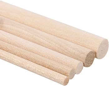Amazon.com: Wooden Sticks, Wood Dowel Rods 30cm, 3 4 5 6 8 10mm Optional, Unfinished Wooden Dowel Sticks Wooden Poles, Small Wood Building Stick Craft ...