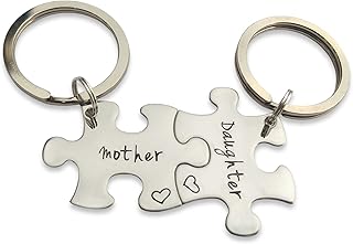 Puzzle Keyring Set for Mother Mum Mummy and Daughter, Mothers day gift, Mother Mum and daughter matching keyrings gift, Personalised birthday gift for mum mummy daughter