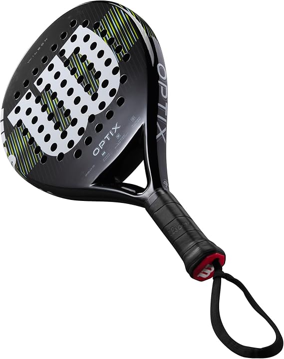 Wilson Optix V1 Padel Racket, Made with a Fiberglass Structure and Soft Foam, Circular Design and Precision Hole Technology, Colour: