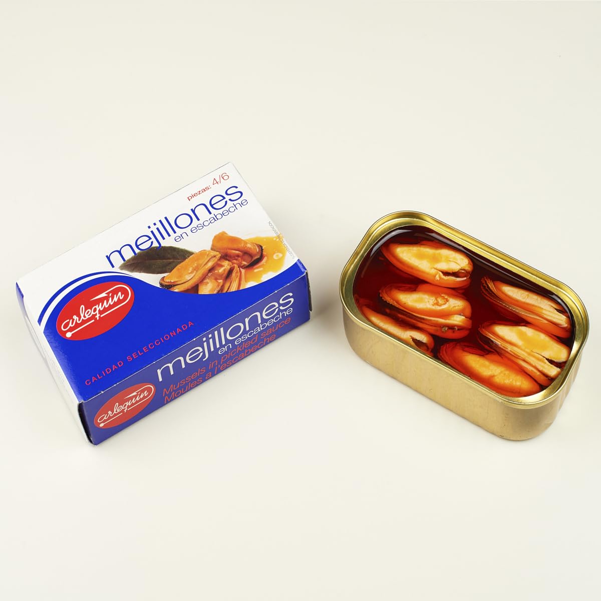 ARLEQUIN Mejillón en Escabeche Gigante Pack 4 Latas 120 grs 480 grs