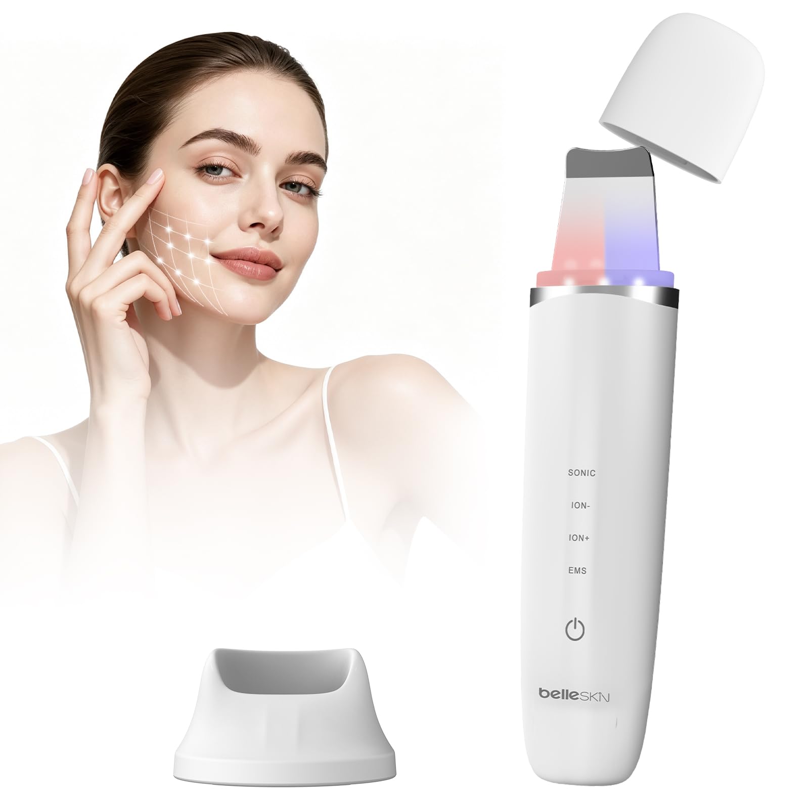 4-in-1 Skin Scrubber Ultraschall, IPX7 wasserdicht Porenreiniger