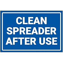 V Safety 72123BF-S VSafety Clean Spreader After Use Sign 400mm x 300mm-Self Adhesive Vinyl