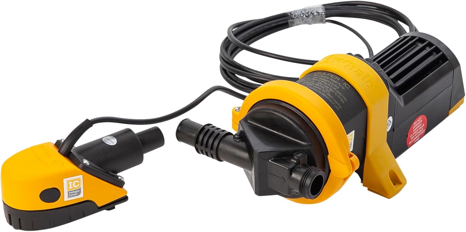 Whale SI8284 IC Bilge Kit (12V), Automatic Remote Mounted Gulper Bilge Pump System, 300 GPH, Pre Assembled With Intellegent Controls