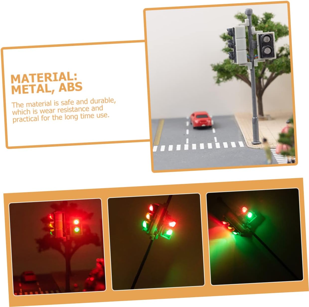Realistic Road Light Model Train Signal Toy Miniature Signals Light Table Decor