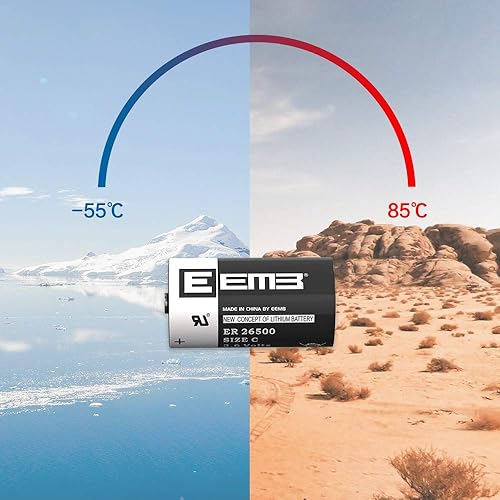 Miniatura 7 de EEMB 50PACK ER26500 C Tamaño 3.6V Batería de litio 9000mAh Li-SOCL de alta capacidad Batería no recargable LS26500 SB-C01 TL-2200 para monitor de