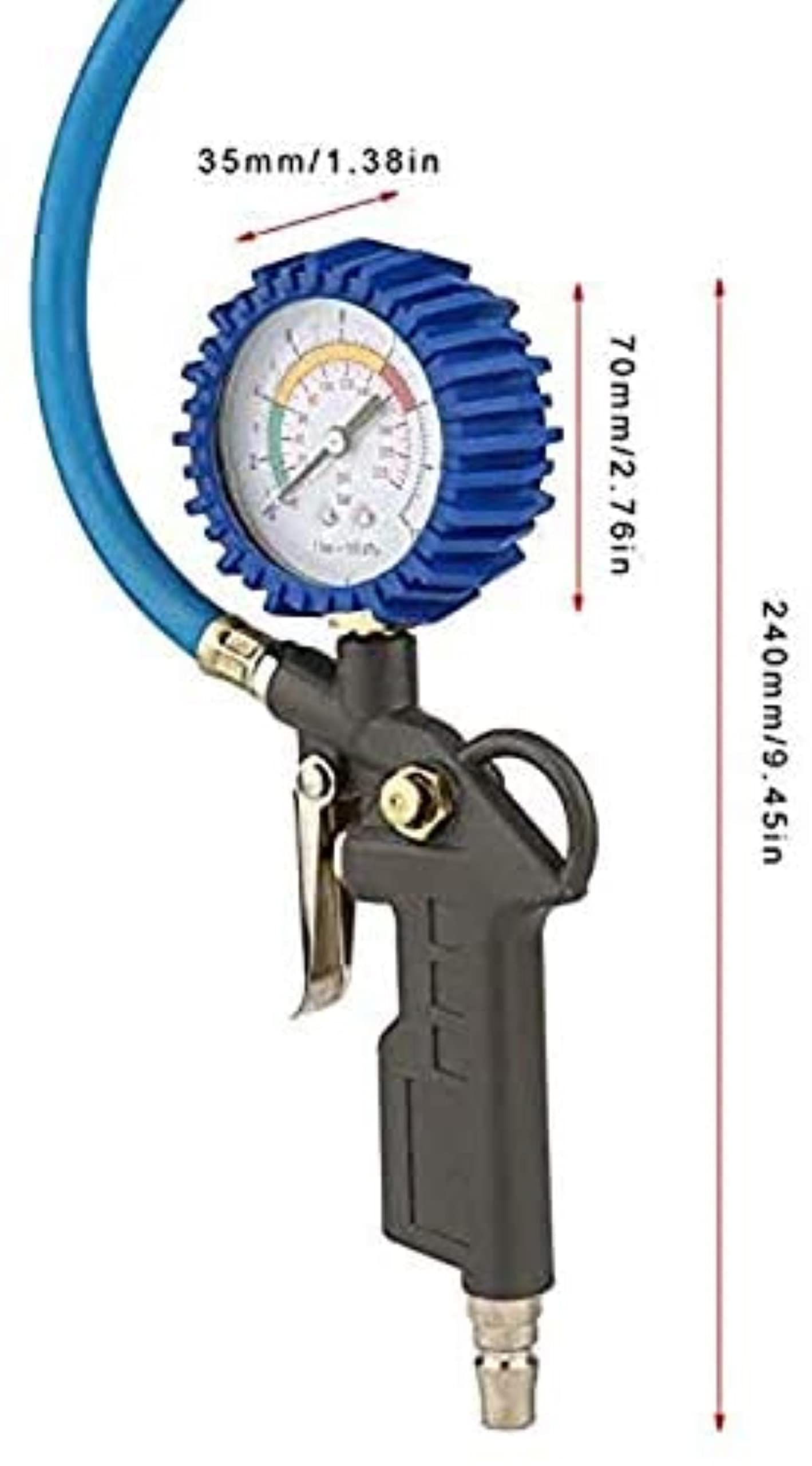 Reifendruckmesser, Hochpräzises Reifen-Multitool, solider und langlebiger Reifenschlauch