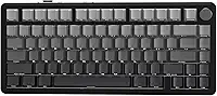 ATTACK SHARK X85 Teclado mecânico para jogos sem fio 75% Gasket com botão,BT5.0/2.4G/USB-C,acolchoamento de cinco camadas,RGB,5000mAh,troca a quente,teclas com impressão lateral (Moonlight)