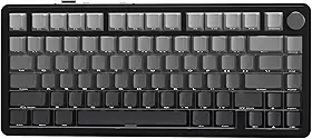 ATTACK SHARK X85 Teclado mecânico para jogos sem fio 75% Gasket com botão,BT5.0/2.4G/USB-C,acolchoamento de cinco camadas,RGB,5000mAh,troca a quente,teclas com impressão lateral (Moonlight)
