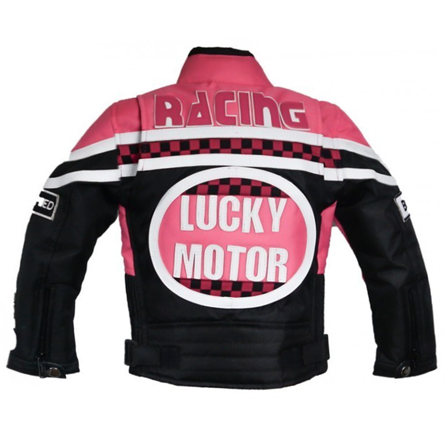 MDM Chaqueta de motorista para niña, color rosa