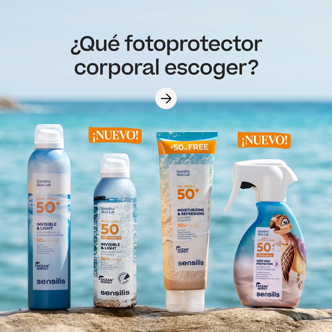 Sensilis - Lotion Spray SPF50+ Kids, Protector Solar Infantil, con Alantoína, Vitamina E y Aloe Vera, Calma, Hidrata y con Efecto Antioxidante, Apto para Pieles Atópicas - 200 ml — view 5