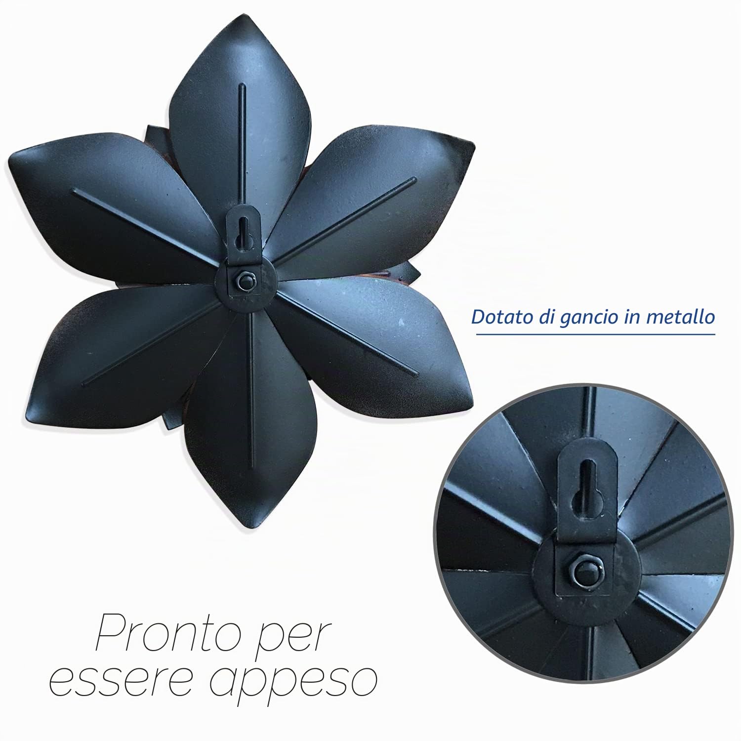 Decorazione da parete in metallo, decorazione floreale rustica moderna da 10 pollici, ferro invecchiato da appendere alla parete, decorazione della casa, opere d'arte per interni, cucina,