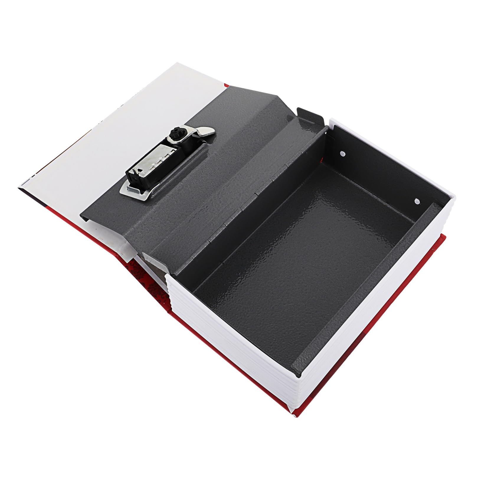 WOONEKY Cassetta Di Sicurezza Con Codice A Libro Mini Cassaforte in Metallo Cassaforte A Libro Nascosto Per Denaro