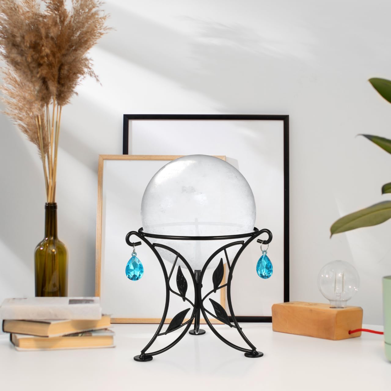 HANABASS Metal Gazing Ball Stand 5.51 Inch Sphere Holder Stable Display Base for Garden Patio Lawn Home Office Decor