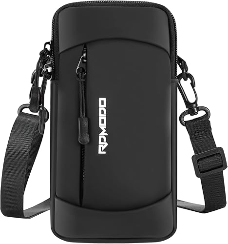 Soporte para teléfono y bolsa cruzada para teléfono para correr, correa para el brazo para teléfono para correr y caminar, bolsa impermeable para