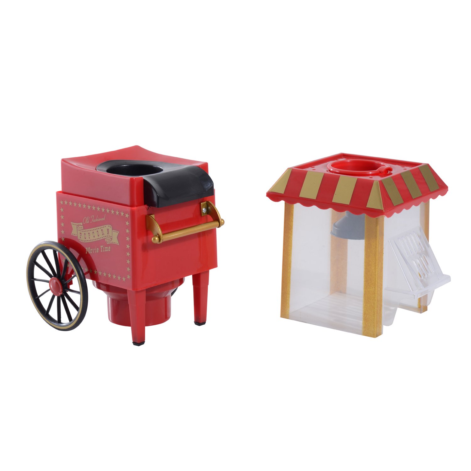 Homcom – Máquina de palomitas de maíz clásico eléctrico en 3 minutos 1200 W gastos y Sain 22L X 19L x39hcm Alu rojo Neuf 38