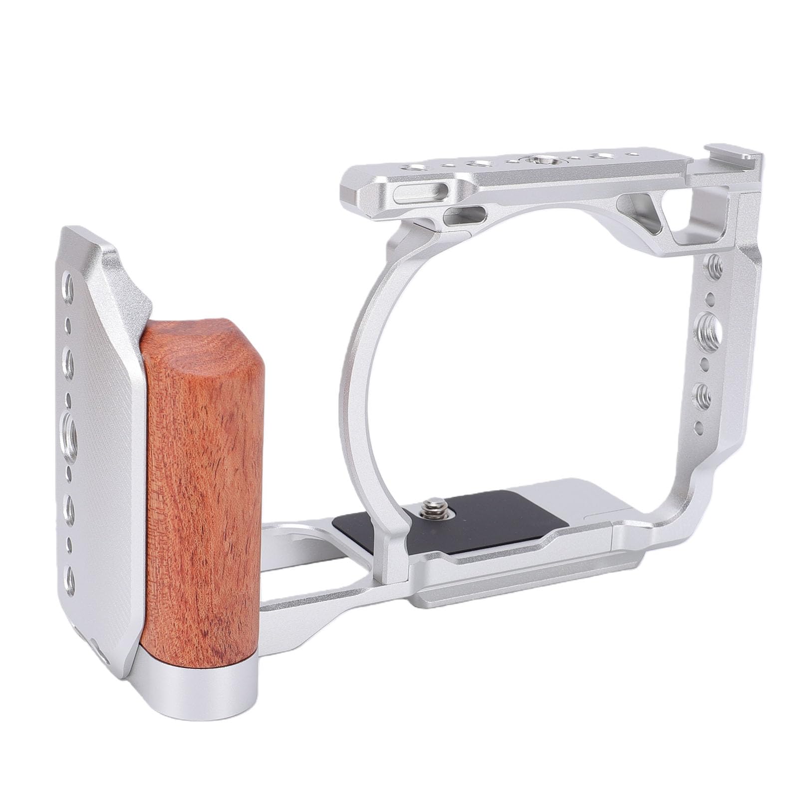 Generic Gabbia di Protezione per Fotocamera in Lega di Alluminio per Impianto di Produzione Video ZR con Supporti Filettati Versatili, Supporto per Slot Arca da 38 Mm per Creatori di Contenuti