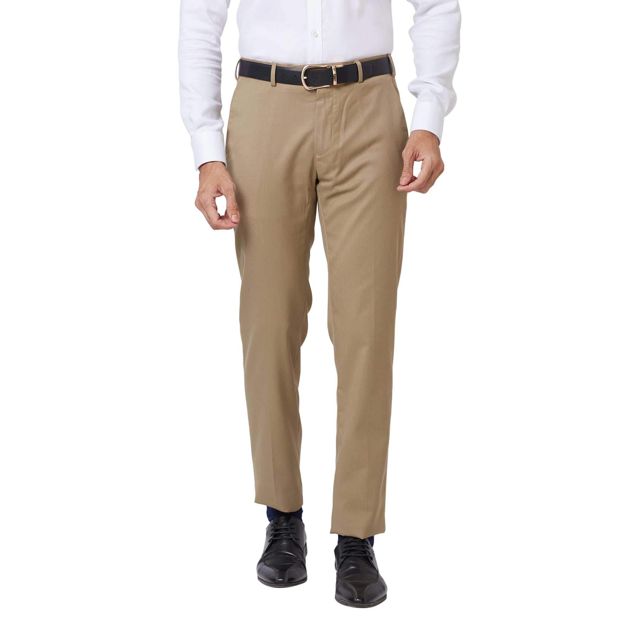 raymond Men's Poly Viscose Blend Solid Pattern Slim Fit Flat Front Formal Trouser-picture-47
