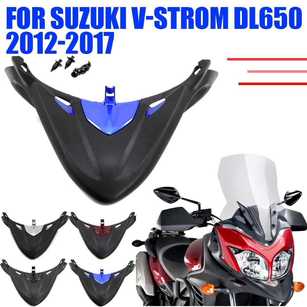 Moto Becco Naso Cono Estensione Parafango Anteriore Carenatura Winglets per Suzuki DL 650 Vstrom 650 DL650 V-strom 650 Vstrom650 2012-2017 Parti (Nero)