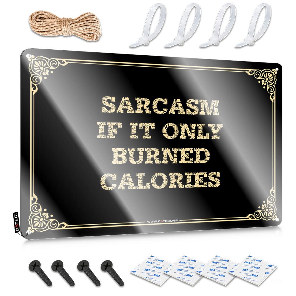 MWFKKADDB Signs For Garage Sarcasm If It Only Burned Calories Tin Sign Bedroom Door Decorations Door Signs For Bedroom(30X40CM)