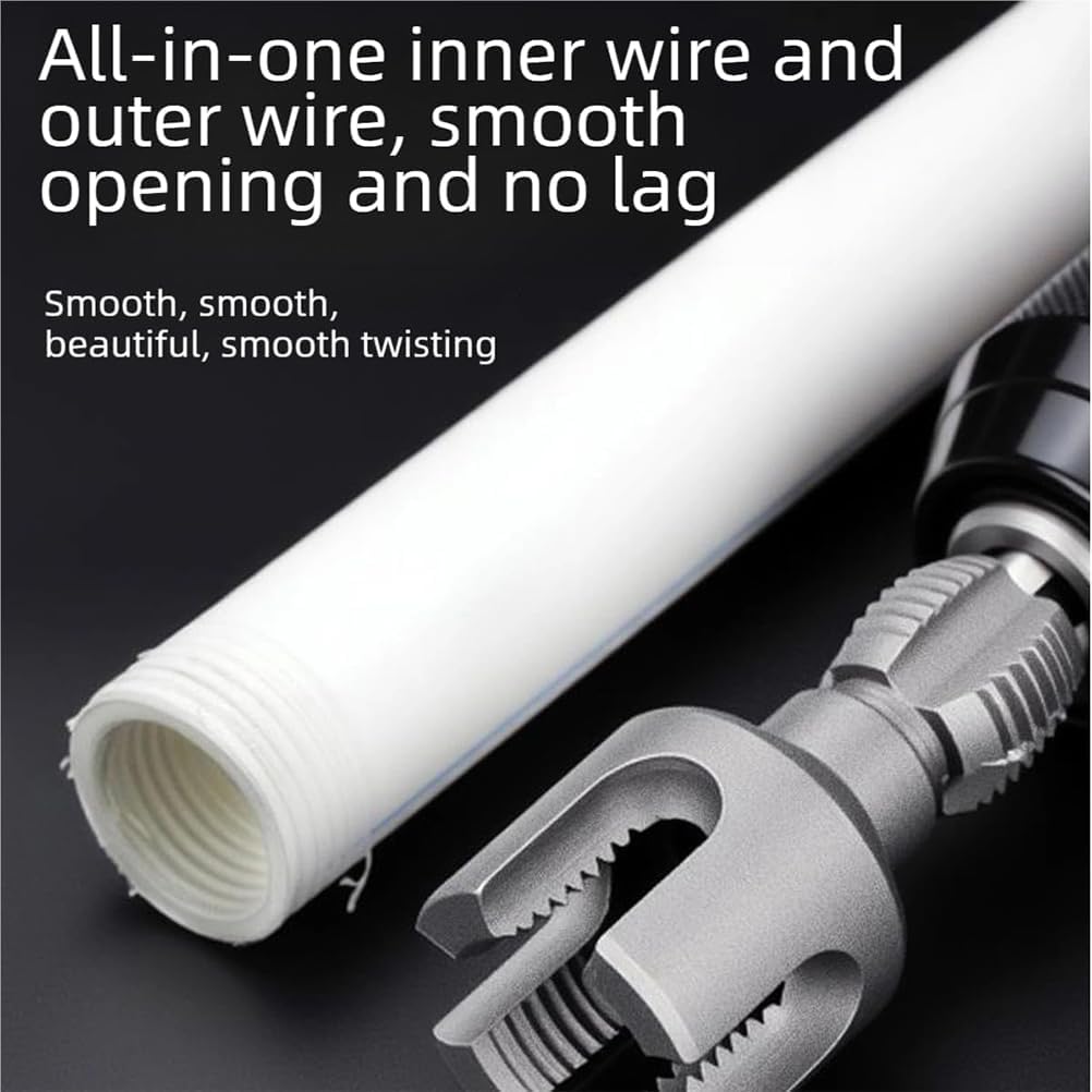4 in 1 Water Pipe Wrench,2026 New Pipe Tapping and Threading Tool,Cr-V Chromium Vanadium Steel, for 1/2'' & 3/4'' Pipes, Electric Drill Compatible PVC Threader (1/2" + 3/4" Set)