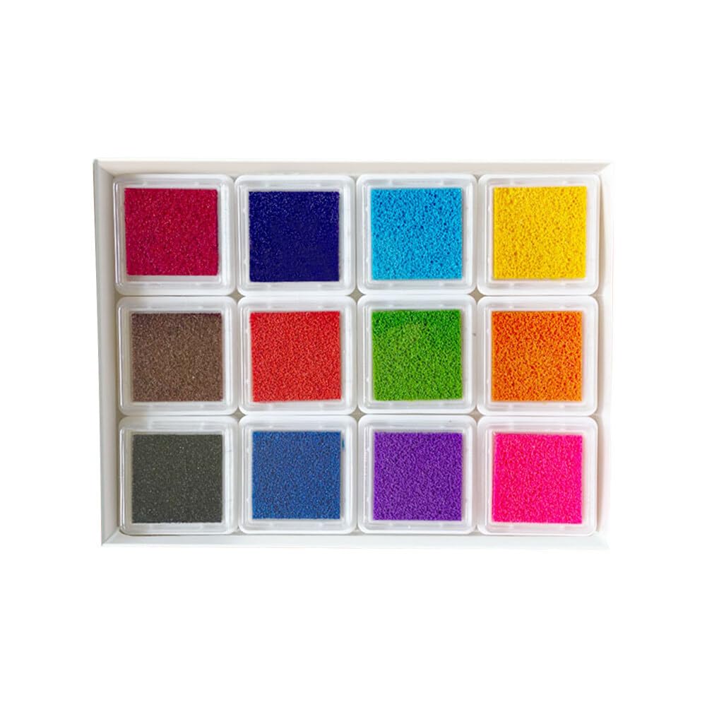 Lot De 6 Tampons Encreurs Multicolores 24 Couleurs Pastel - Encreur Empreintes Pour Enfants Et Bricolage