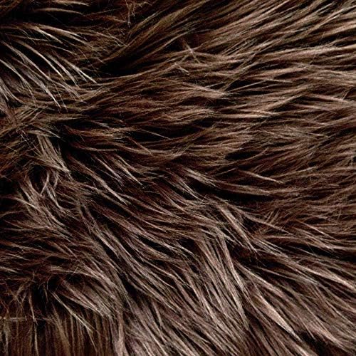 Barcelonetta | Half Yard Faux Fur | 18" X 60" Inch | DIY Projects, Craft Supply, Costume, Decoration, Upholstery (Dark Brown)