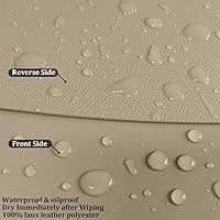 Vista 8 de Juego de 2 manteles individuales y posavasos de piel sintética, redondos de cuero para mesa de comedor, resistentes al calor, antideslizantes