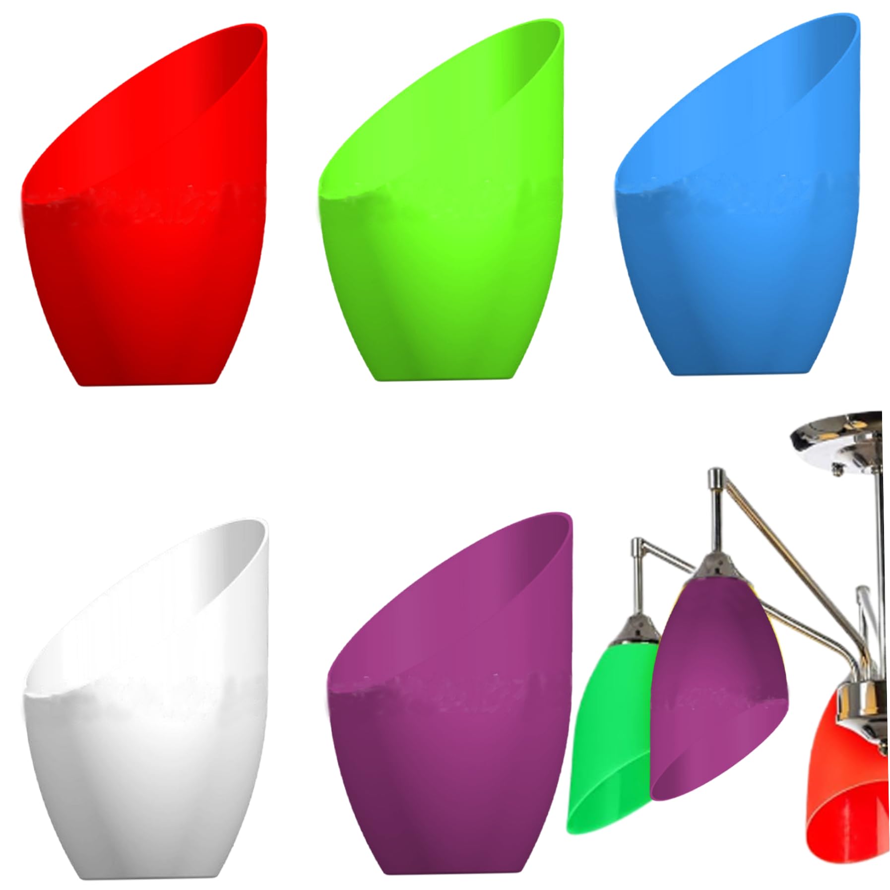 Noras Shoefity lamp shade 右足 Replacement Lamp Shades, 5PCS Plastic Horseshoe Lamp Shade