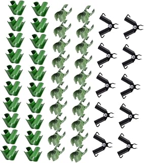 DECHOUS Plant Trellis Connector Clips for Greenhouse 50pcs Plastic Climbing Vine Fasteners Sturdy Support for Flowers and Vegetables Easy to Install Plant Fixing Accessories