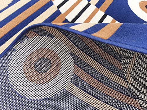 Image of Home Decore Acrylic Carpet for Your Living Room & Drawing Room Aywhere in Your Home (180X240 Blue Colour)- 6x8 Feet
