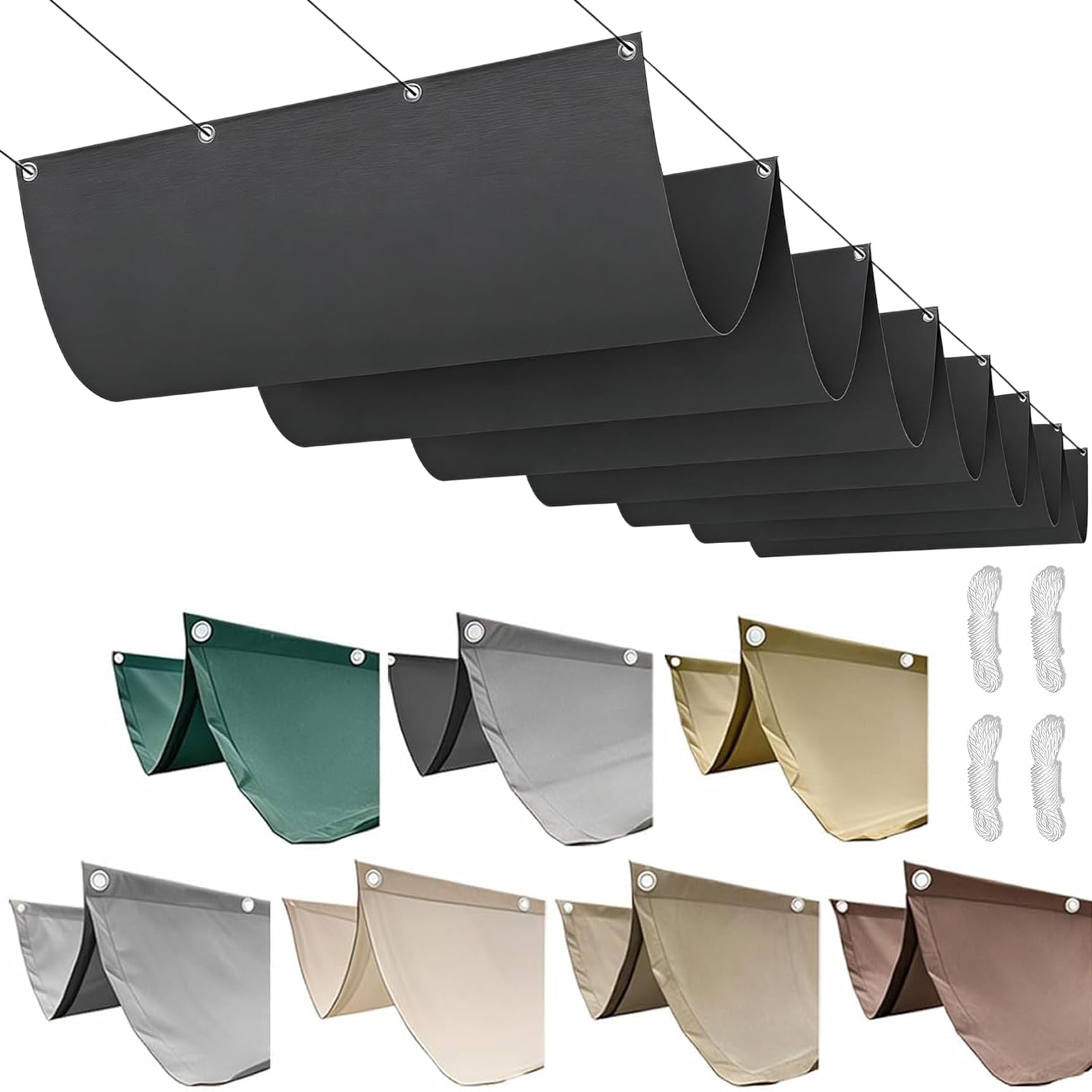 Voile ombrage 230 x 320 cm imperméable et anti-UV pour résister aux intempéries
