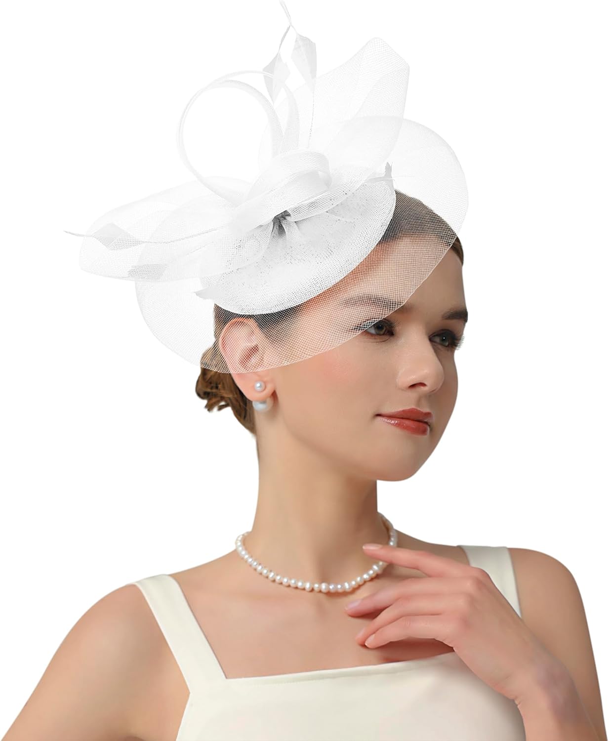 2025 Kentucky-Derby Fascinators Hats for Women Tea Party Wedding Church Hats Headwear Hair Clip
