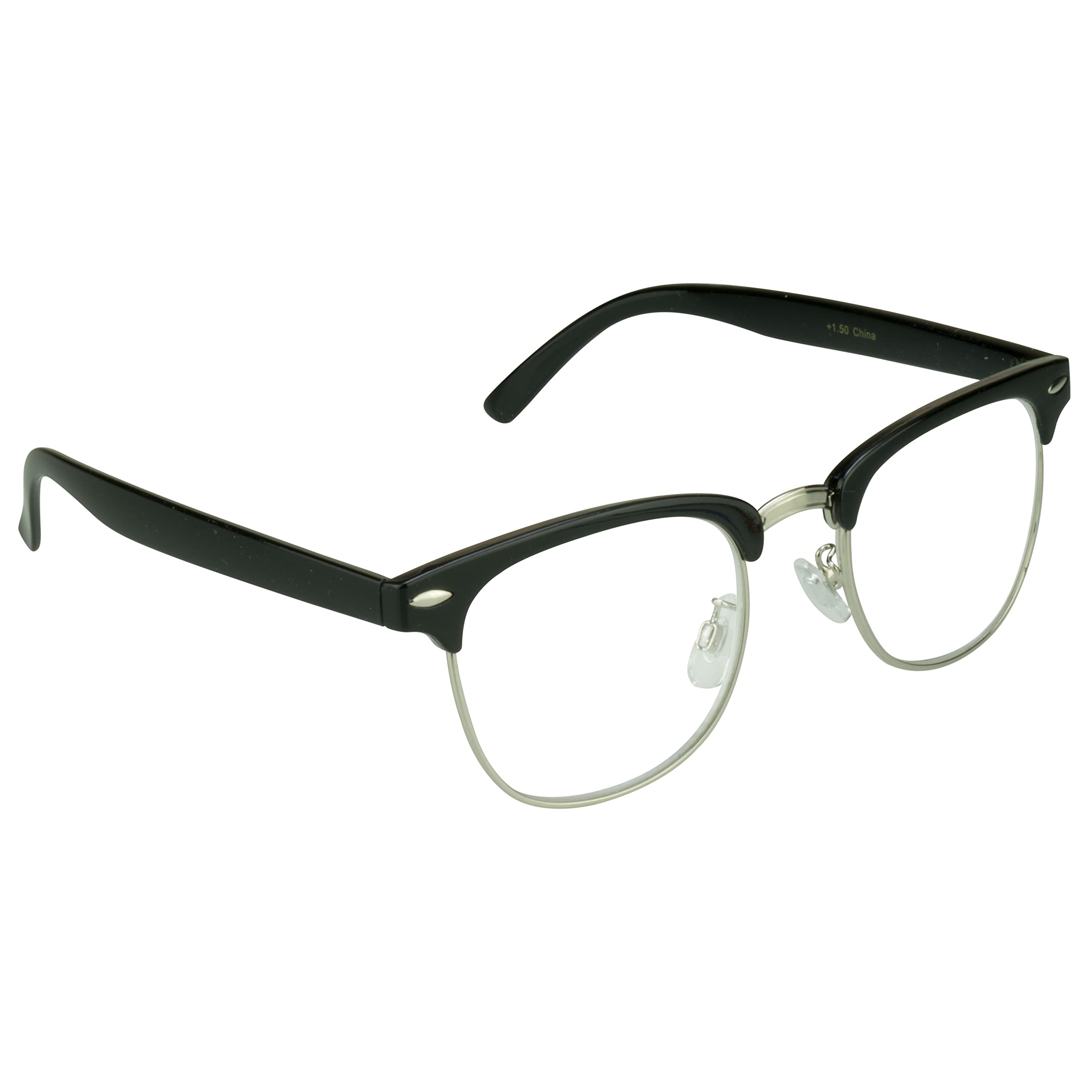 proSPORT Multifocal Progressive 3 Magnifications in 1 Lens No Line Computer Gaming Reading Glasses for Men & Women (Kennedy - Black/Med to Large, 2.50, multiplier_x)