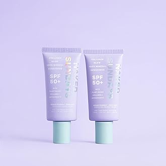 Naked Sundays SPF 50 Mineral Facial Sunscreen, Hydrating SPF with Zinc Oxide, Primer & Sheer Tint for Healthy Glow - 2 pack